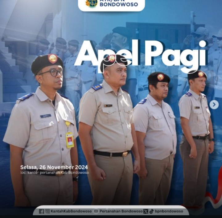 Kegiatan Rutin Apel Pagi di BPN Kabupaten Bondowoso
