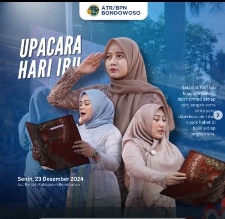 Upacara Peringatan Hari Ibu di Kantor Pertanahan Kab Bondowoso
