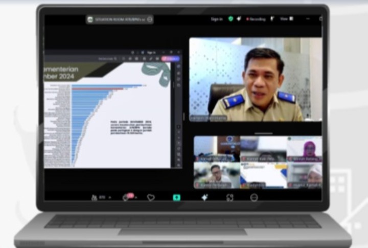 Evaluasi Strakom dan Sosialisasi Penggunaan Portal Resmi bagi Kanwil dan Kantah, Karo Humas Tekankan Jajaran Isi Ruang Maya dengan Narasi Positif