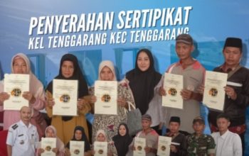 Penyerahan Sertifikat PTSL 2024 di Kelurahan Tenggarang Kecamatan Tenggarang