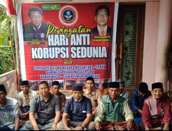 Forum Pegiat Adinegara Nusantara (FPANN) dan Media Kabarnusa24.com Jatim Kembali Gelar Hari Anti Korupsi Sedunia Serta Menyambut Tahun Baru 2025.