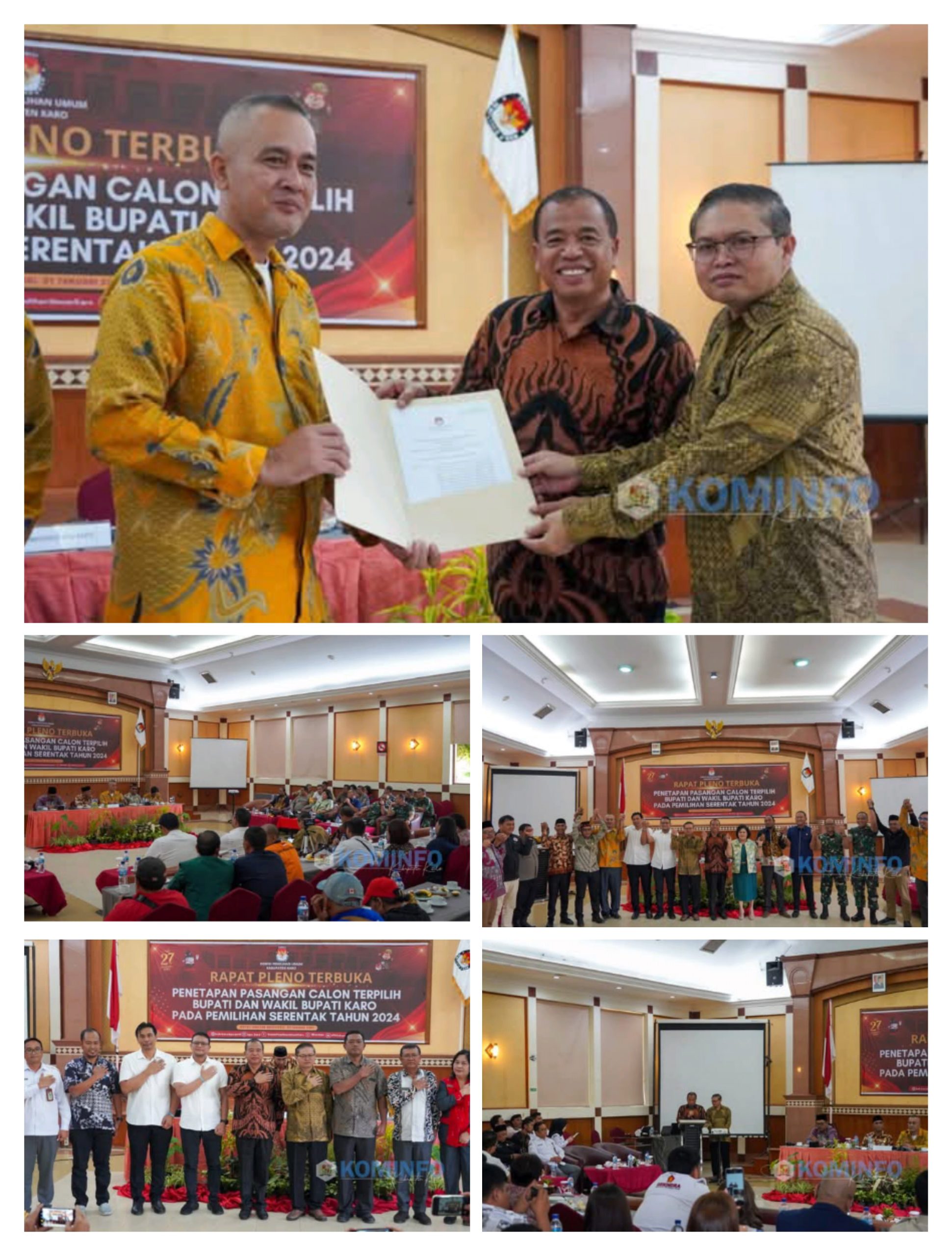 Bupati Karo Hadiri Rapat Pleno Terbuka Penetapan Pasangan Calon Terpilih Bupati dan Wakil Bupati Karo Periode 2025-2030