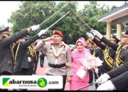 Tarian Blue Fire Sambut Kedatangan Kapolres Bondowoso Baru