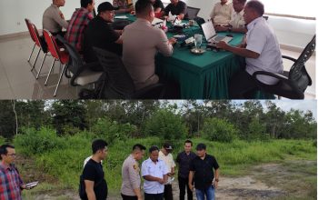 Polsek Penukal Utara Bersama Manajemen PT LKK Meninjau Lahan Untuk Rencana Penanaman Jagung Serentak di Desa Karang Tanding, Kecamatan Penukal Utara