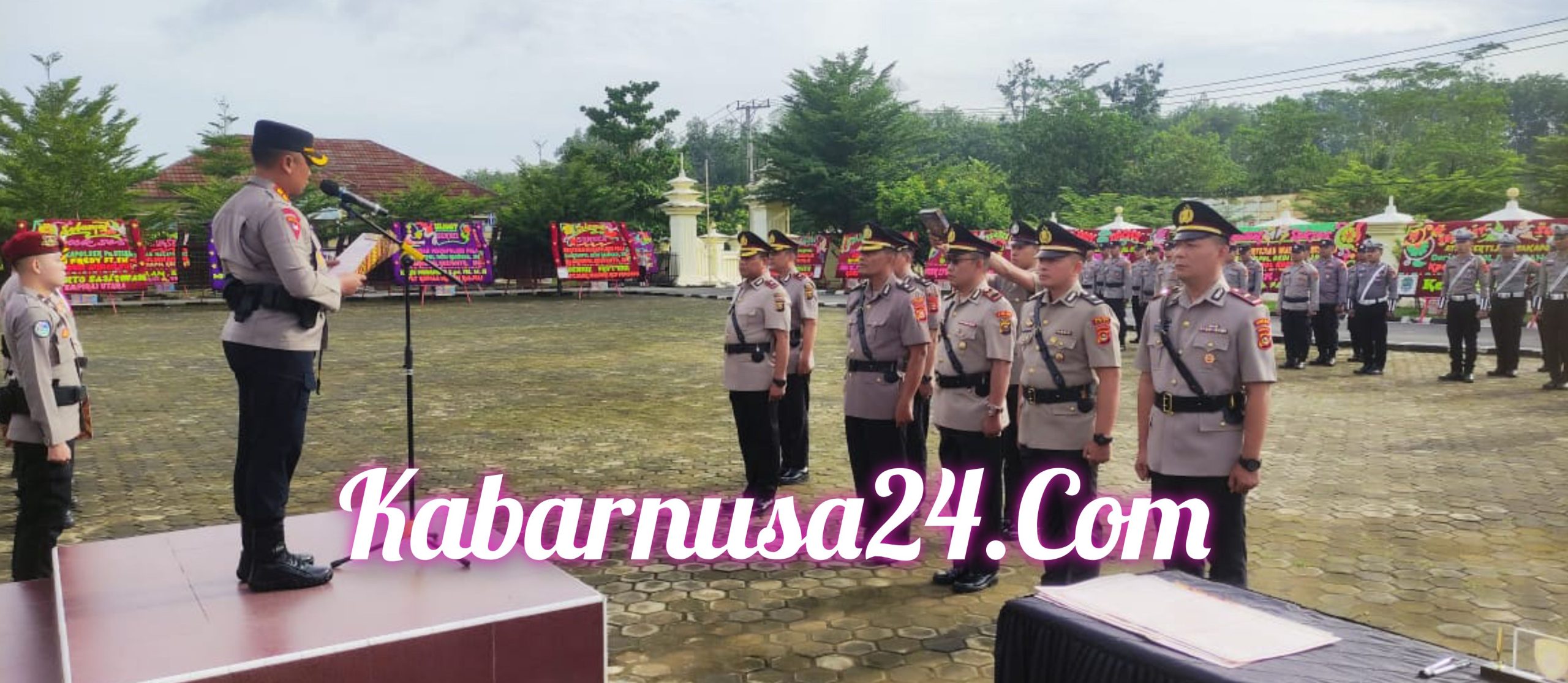 Polres PALI Menggelar Upacara Sertijab Sejumlah Pejabat