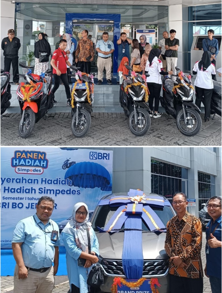 BRI BO Jember Bagikan Mobil & Enam Motor Pemenang PHS 