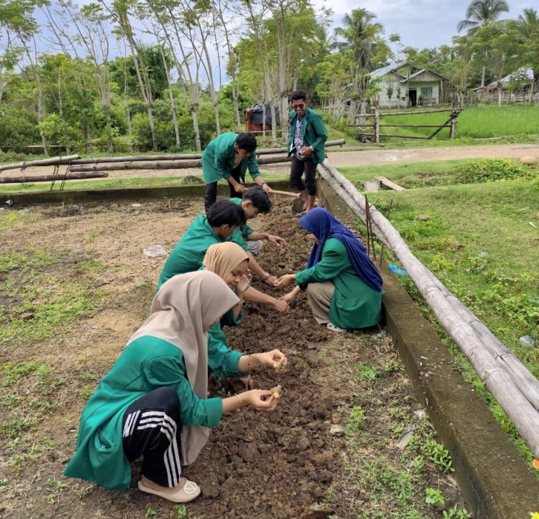 Mahasiswa KKN Kelompok 223 Menciptakan Apotik Hidup Bagi Masyarakat