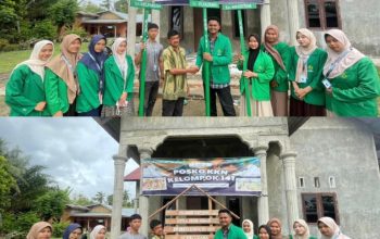 Mahasiswa KKN Unimal Kelompok 141 Melaksanakan Program Kerja Pembuatan Plang Lorong dan Gapura Gampong