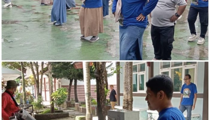 SMKN 1 Bondowoso Lakukan Senam Masal dan Fogging Disekolah