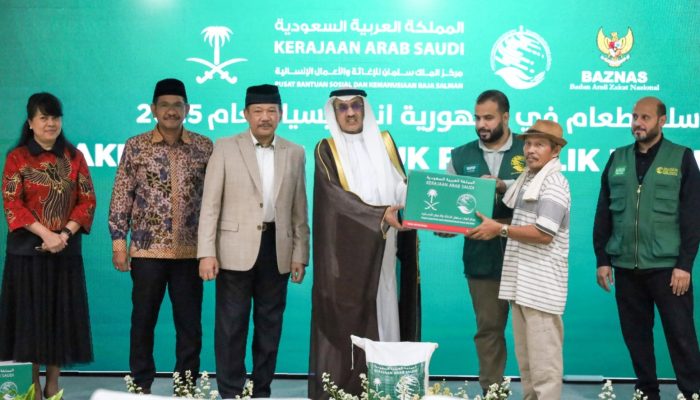 BAZNAS dan KSrelief Distribusikan 7.911 Paket Pangan Ramadan