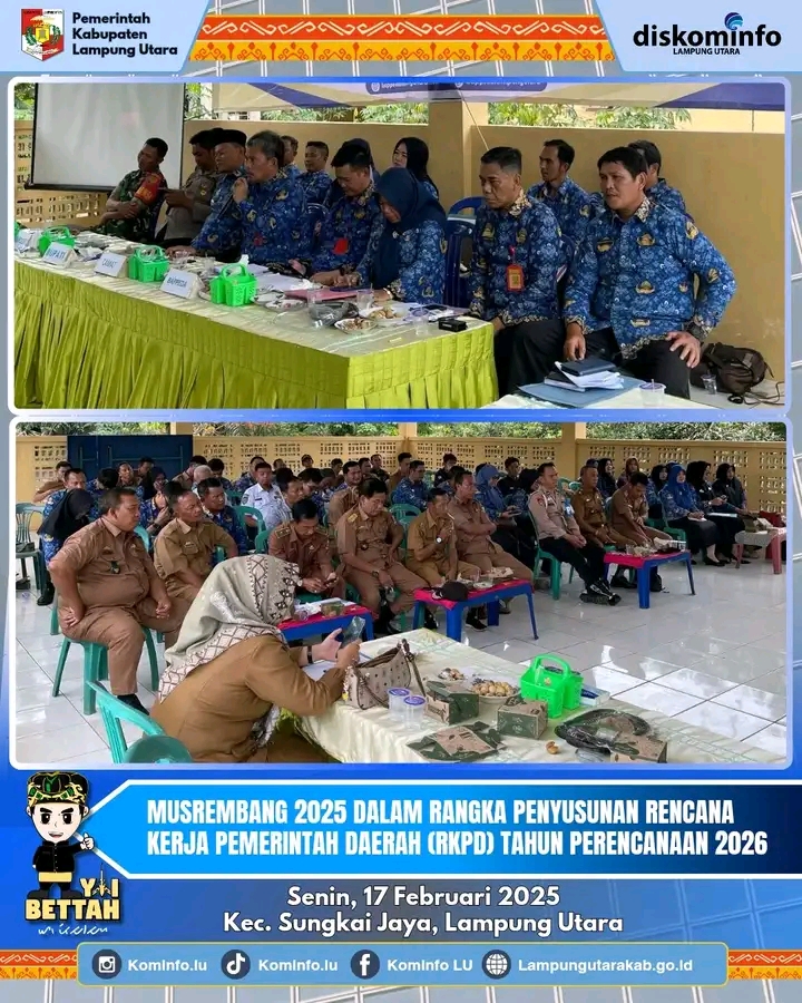 Pemkab Lampura Gelar Musrenbang di Kecamatan Sungkai Jaya