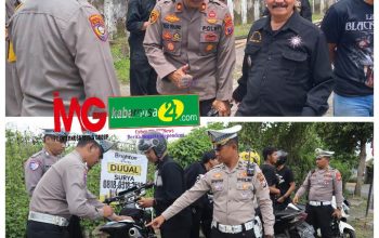 Polres Madiun Kota Lakukan Penyekatan Titik Masuk Kota Dalam Kegiatan Pengambilan Sabuk Putih dan Ziarah Makam Warga PSHT Cabang Sidoarjo