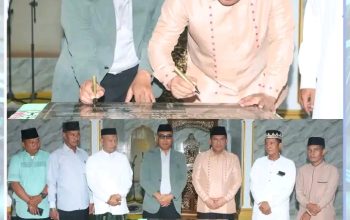 Pj, Bupati Lampung Utara Hadiri Peresmian  dan Tasyakuran Masjid Nur Al- Fath