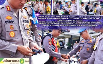 Polres Lampung Utara Gelar Audit dan Pemeriksaan Senpi, Pastikan  Profesionalisme  Personel