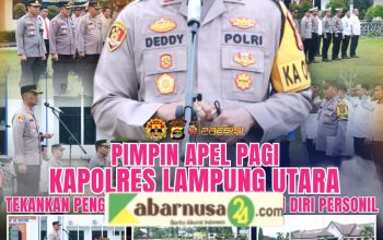 Pimpin Apel Pagi, Kapolres Lampung Utara  Tekankan Pengawasan dan Pengendalian Diri Personel