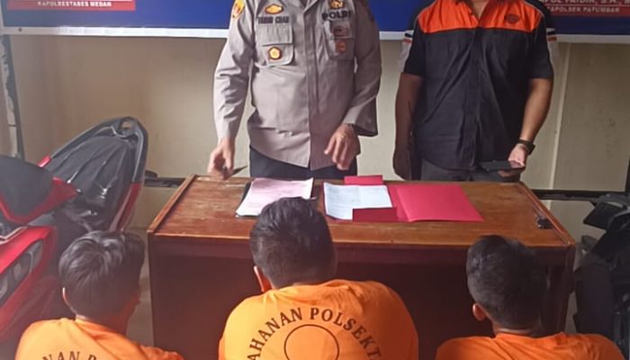 3 Pelaku Residivis Curanmor Berhasil di Amankan Team URC Unit Reskrim Polsek Patumbak