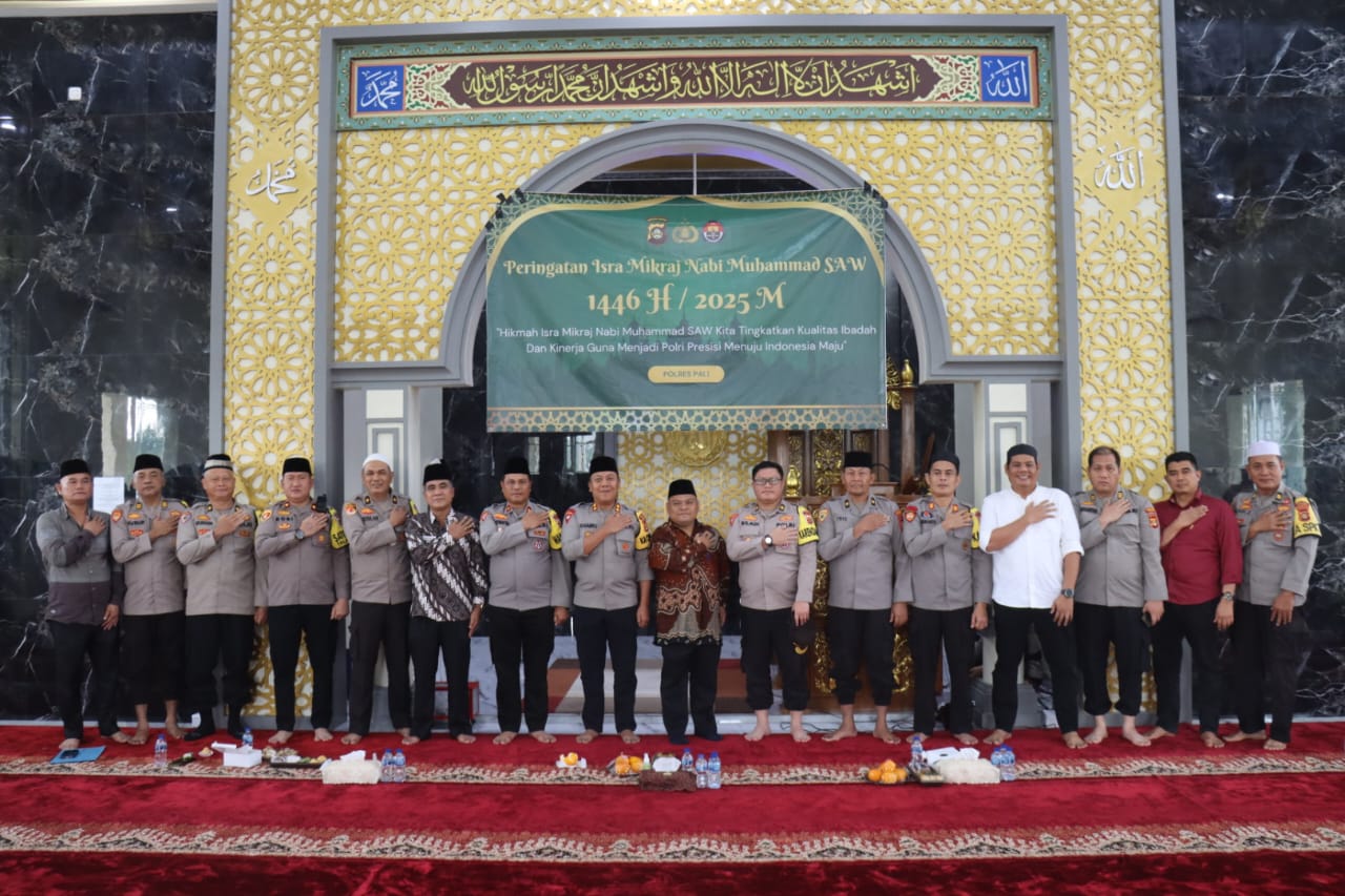 POLRES PALI PERINGATI ISRA MI'RAJ 1446 H: MEMAKNAI SPIRITUALITAS UNTUK PROFESIONALISME POLRI PRESISI