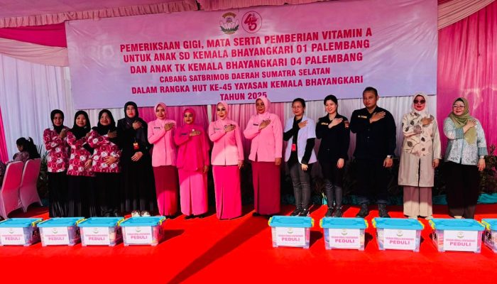 Peduli Kesehatan Mata Pada Anak, Kolaborasi Rumkit Bhayangkara M Hasan Bersama Yayasan Kemala Bhayangkari Sumsel Gelar Bhaktikes