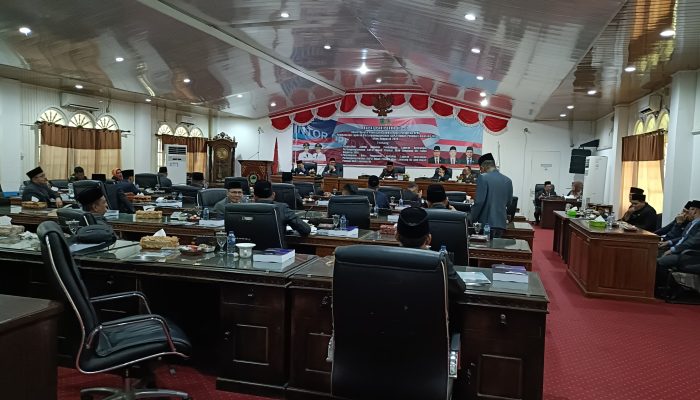 Rapat Paripurna Dengan Agenda Pengesahan Jadwal kegiatan Pembahasan Laporan keterangan Pertanggung Jawaban LKPJ Bupati PALI Tahun 2024