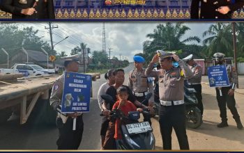 SATLANTAS POLRES PALI GELAR OPERASI KESELAMATAN MUSI 2025 DI SIMPANG TAIS, TINGKATKAN KESADARAN BERLALU LINTAS