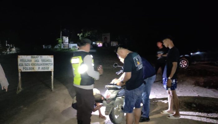 Polsek Penukal Abab Gelar Razia Terpadu,Tiga Kendaraan Bermotor Diamankan