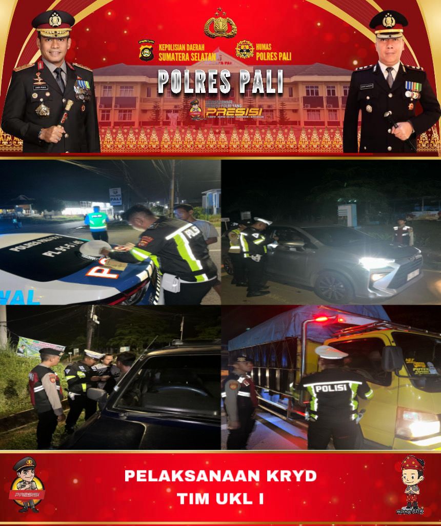 Polres PALI Gelar Razia Terpadu,1 Kendaraan Roda Enam Diamankan