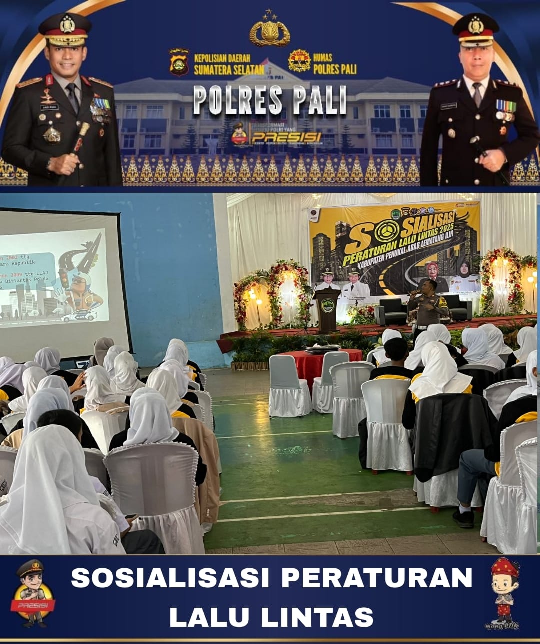 Polres PALI Gelar Sosialisasi Peraturan Lalu Lintas Tahun 2025