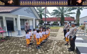 Polres PALI Tanamkan Kesadaran Berlalu Lintas pada Anak-Anak TK Bhayangkari