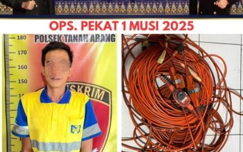 Polsek Tanah Abang Berhasil Amankan Pelaku Pencurian Kabel Seismik 3D dalam Operasi Pekat I Musi 2025