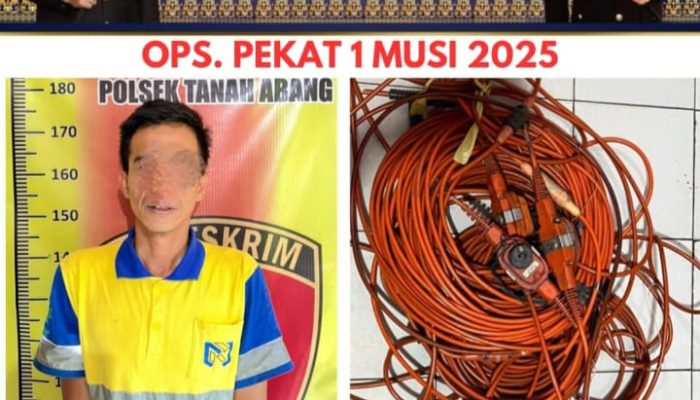 Polsek Tanah Abang Berhasil Amankan Pelaku Pencurian Kabel Seismik 3D dalam Operasi Pekat I Musi 2025