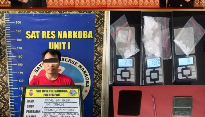 Seorang Pria Pengedar Narkotika Diamankan Polisi, Barang Bukti Sabu 23,29 Gram Disita