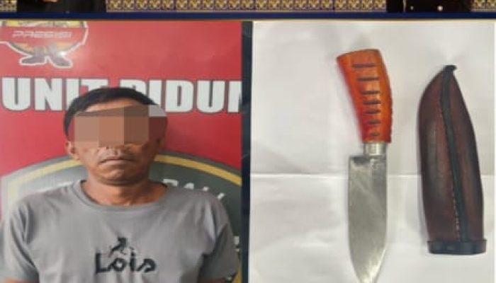 Kedapatan Membawa Sajam Tanpa Ijin, IS Diringkus Tim Opsnal Beruang Hitam Polres PALI