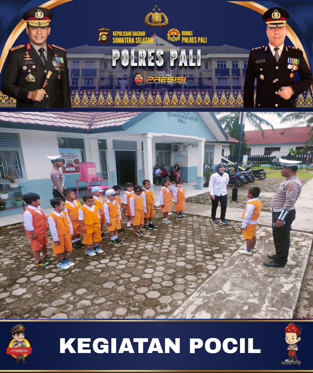 Satlantas Polres PALI Melaksanakan kegiatan Polisi Sahabat Anak