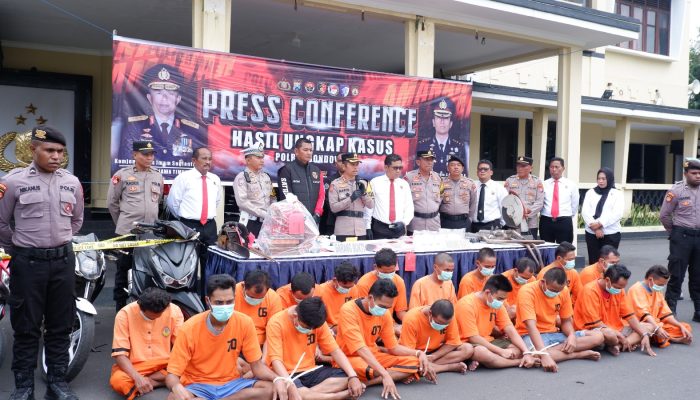 Polres Bondowoso Laksanakan Press Release Hasil Ungkap Kasus 