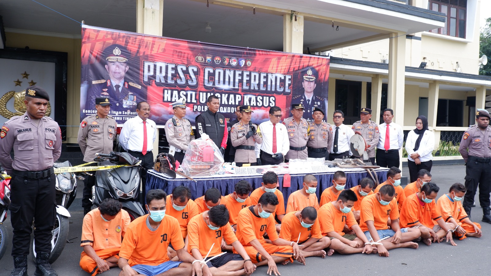 Polres Bondowoso Laksanakan Press Release Hasil Ungkap Kasus 