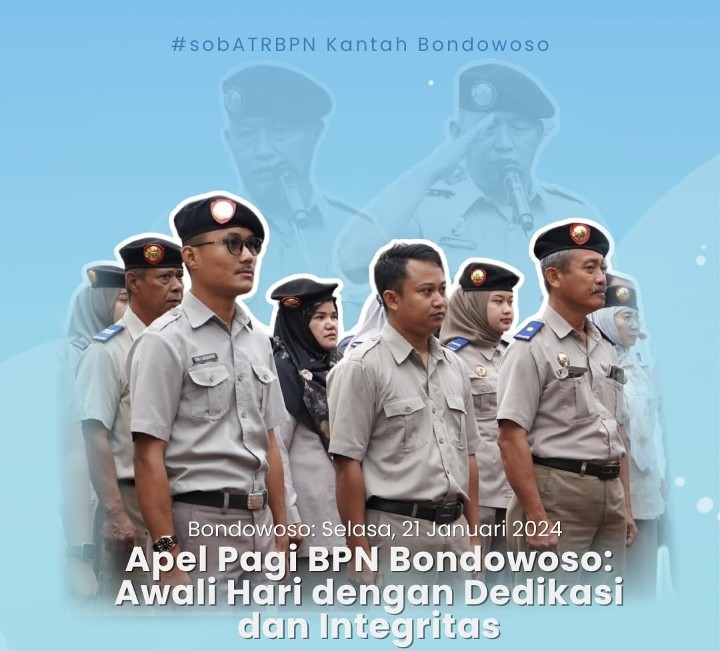 Kegiatan Rutin Apel Pagi di BPN Kabupaten Bondowoso