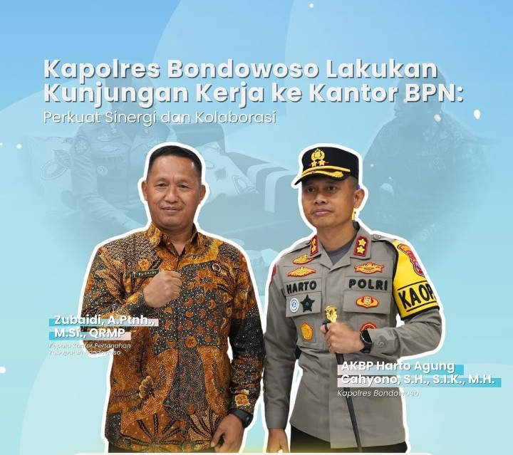 Kapolres Bondowoso Lakukan Kunjungan Kerja ke Kantor BPN untuk Perkuat Sinergi