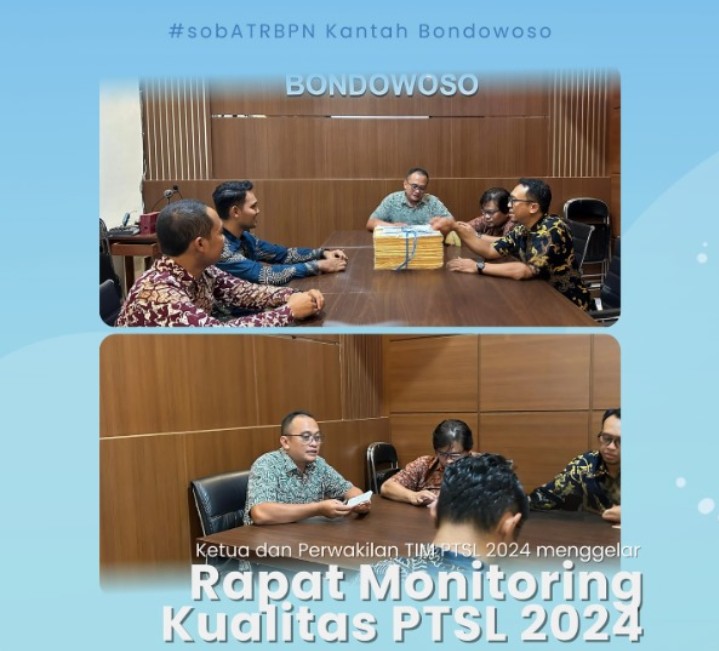 Rapat Monitoring Kualitas PTSL 2024 di BPN Bondowoso