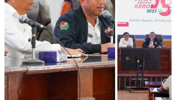 Plh Sekretaris Daerah Kabupaten Karo memimpin Rapat Persiapan Hari Jadi Kabupaten Karo ke-79