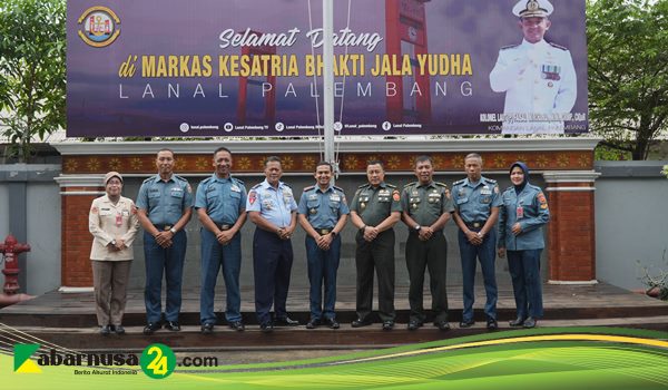 Antisipasi Karhutla di Sumsel, Danlanal Palembang Sambut Audiensi Staff Ahli Panglima TNI