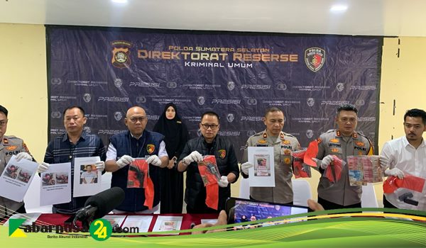 Konferensi Pers yang digelar Polda Sumatera Selatan@Kabarnusa24.com