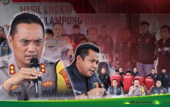 Konferensi Pers yang digelar Polres Lampung Utara