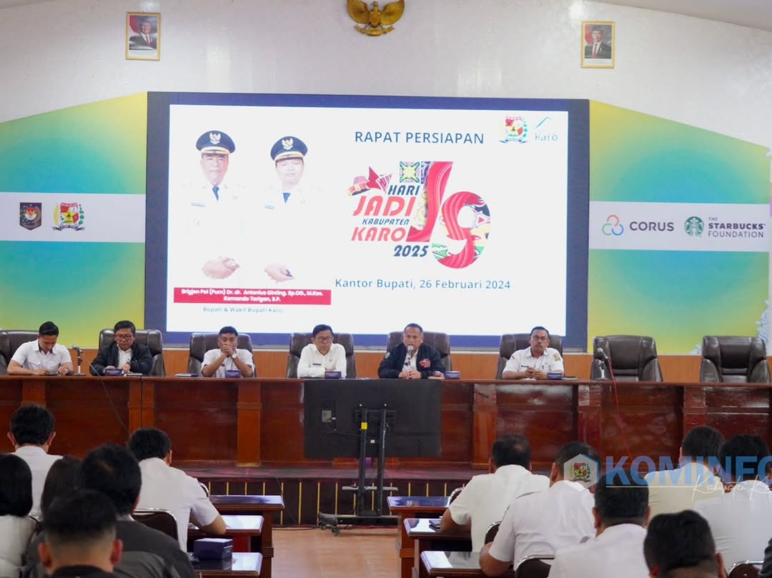 Plh Sekretaris Daerah Kabupaten Karo memimpin Rapat Persiapan Hari Jadi Kabupaten Karo ke-79