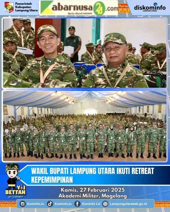 Wakil Bupati Lampung Utara Ikuti Retreat Kepemimpinan di Magelang