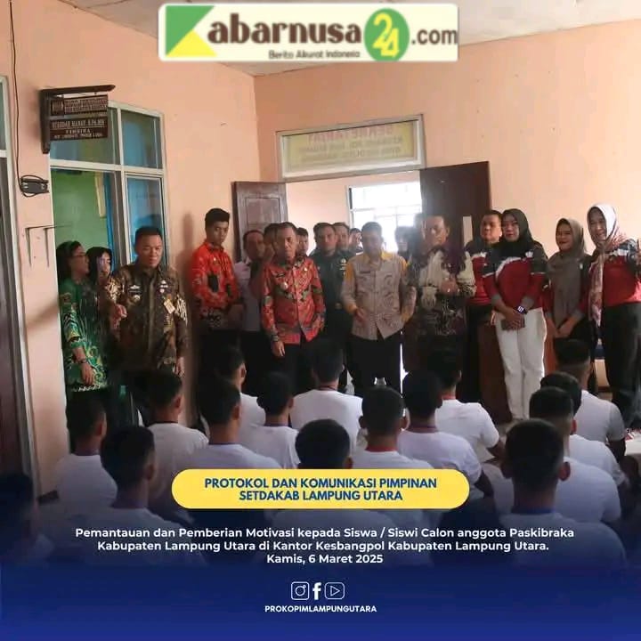 Wakil Bupati Lampung Utara Beri Motivasi Kepada Calon Anggota Paskibraka