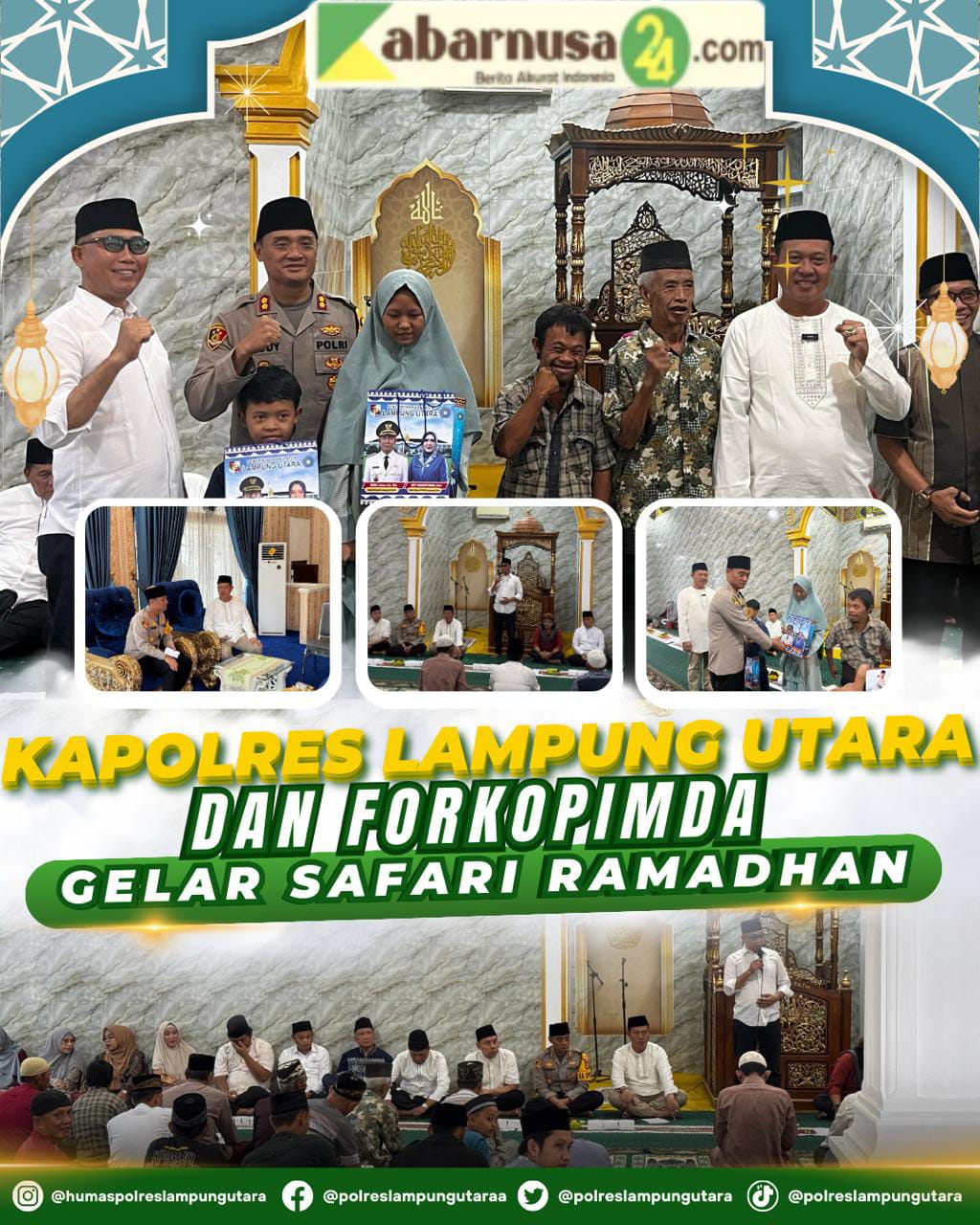 Kapolres Lampung Utara dan Forkopimda Gelar Safari Ramadhan