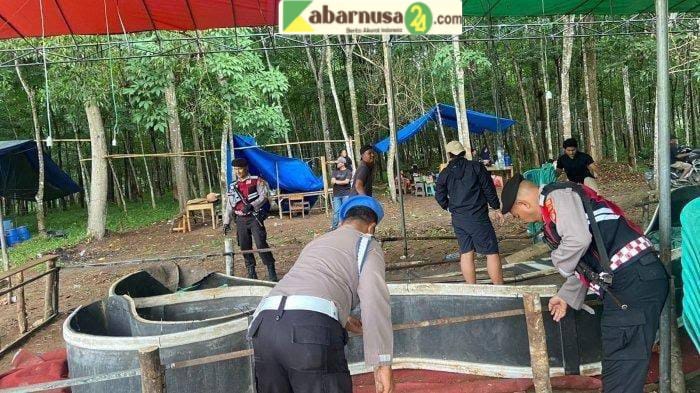 Polri dan TNI Gelar Olah TKP Bersama di Lokasi Sabung Ayam Waykanan