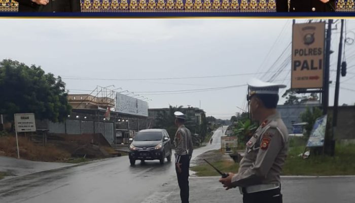 Satuan Lalu Lintas (Satlantas) Polres PALI Menggelar kegiatan Strong Point