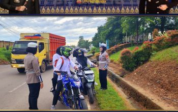 Polres PALI Gencarkan Strong Point Pagi, Wujudkan Keselamatan Berlalu Lintas