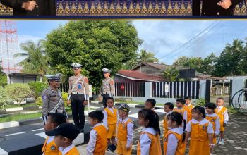 Satlantas Polres PALI Tanamkan Kesadaran Berlalu Lintas Sejak Usia Dini di TK Bhayangkari